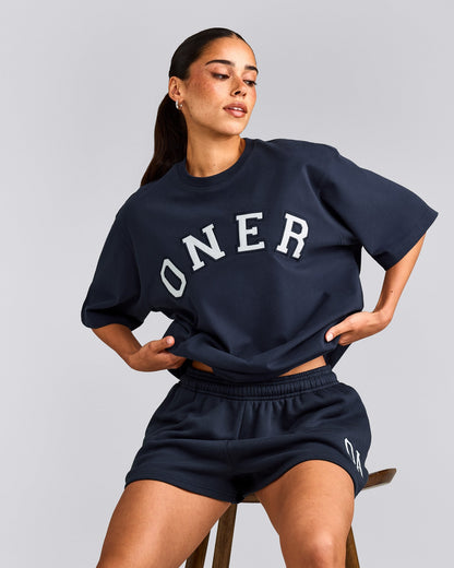 Oner Active Oversized Girlfriend Washed T-Shirt | True Blue