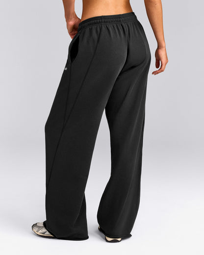 Oner Active Cotton Vintage Lounge Wide Leg Sweatpants | Washed Black