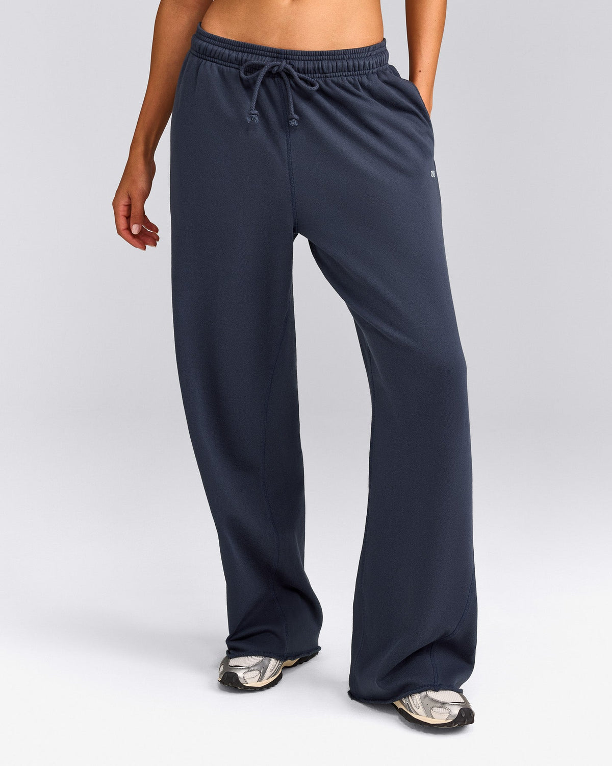 Oner Active Cotton Vintage Lounge Wide Leg Sweatpants | Washed True Blue