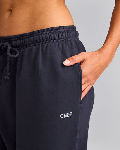 Oner Active Cotton Vintage Lounge Wide Leg Sweatpants | Washed True Blue