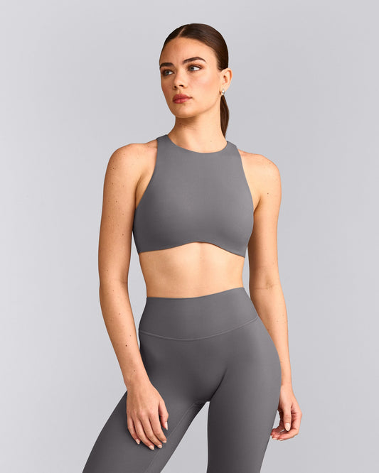 Oner Active SoftMotion™ High Neck Sports Bra | Ash Gray