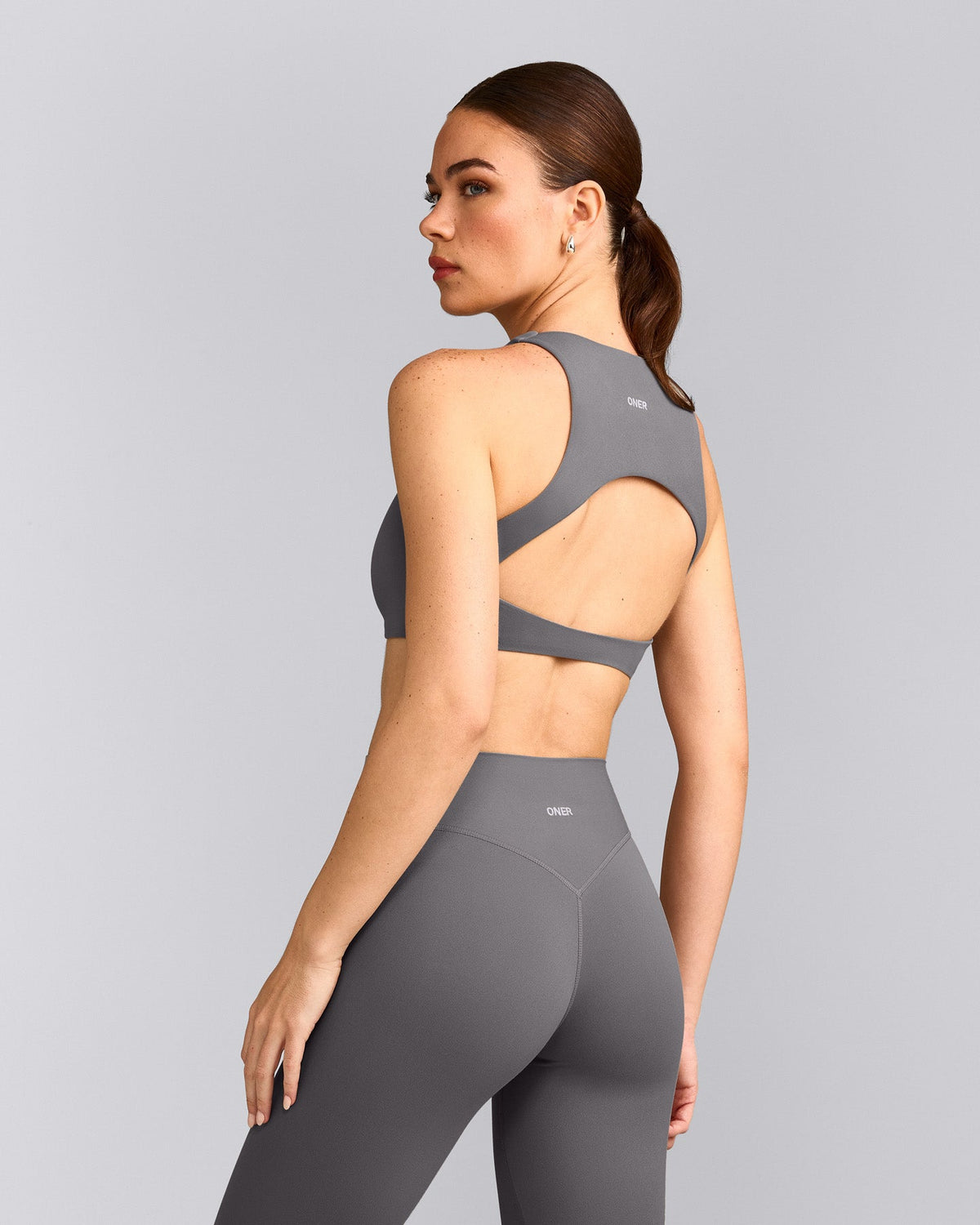 Oner Active SoftMotion™ High Neck Sports Bra | Ash Gray