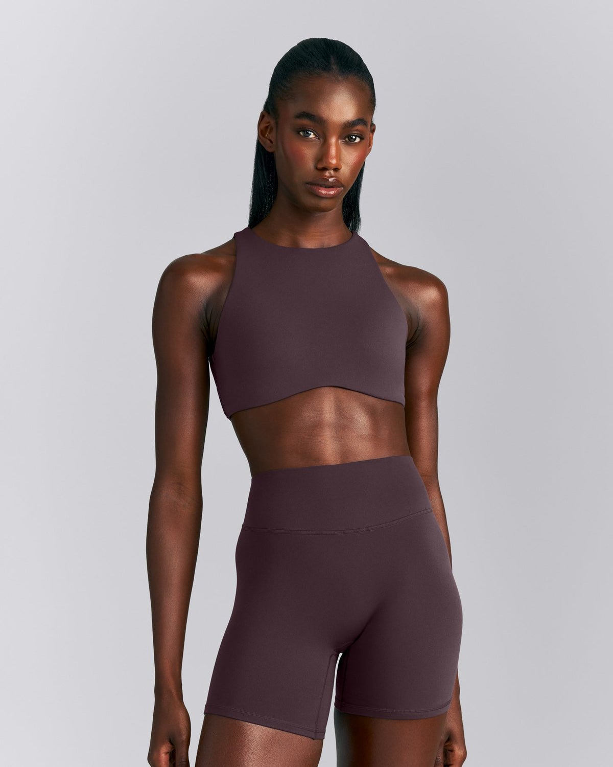 Oner Active SoftMotion™ High Neck Sports Bra | Dark Umber Brown