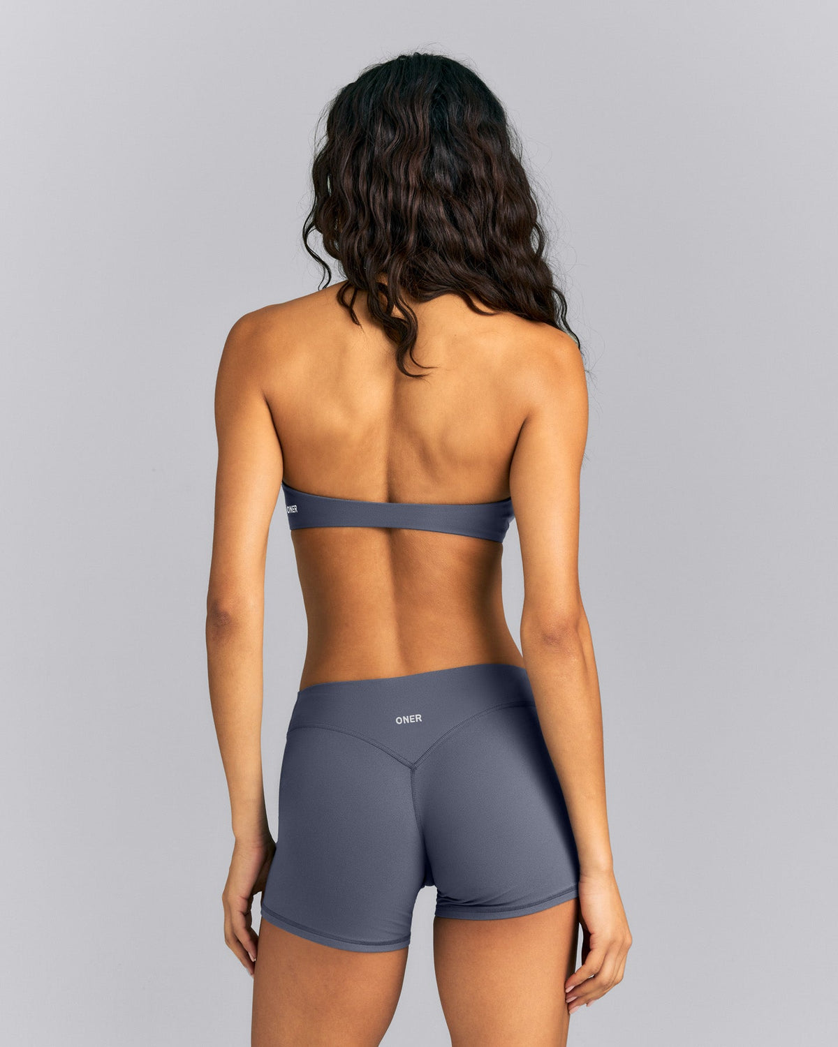 Oner Active SoftMotion™ Minimal Halter Neck Bralette | Granite Blue
