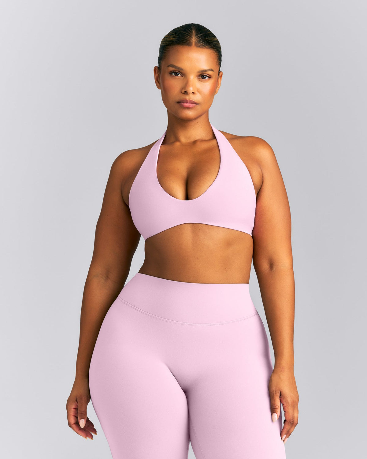 Oner Active SoftMotion™ Minimal Halter Neck Bralette | Chalk Pink