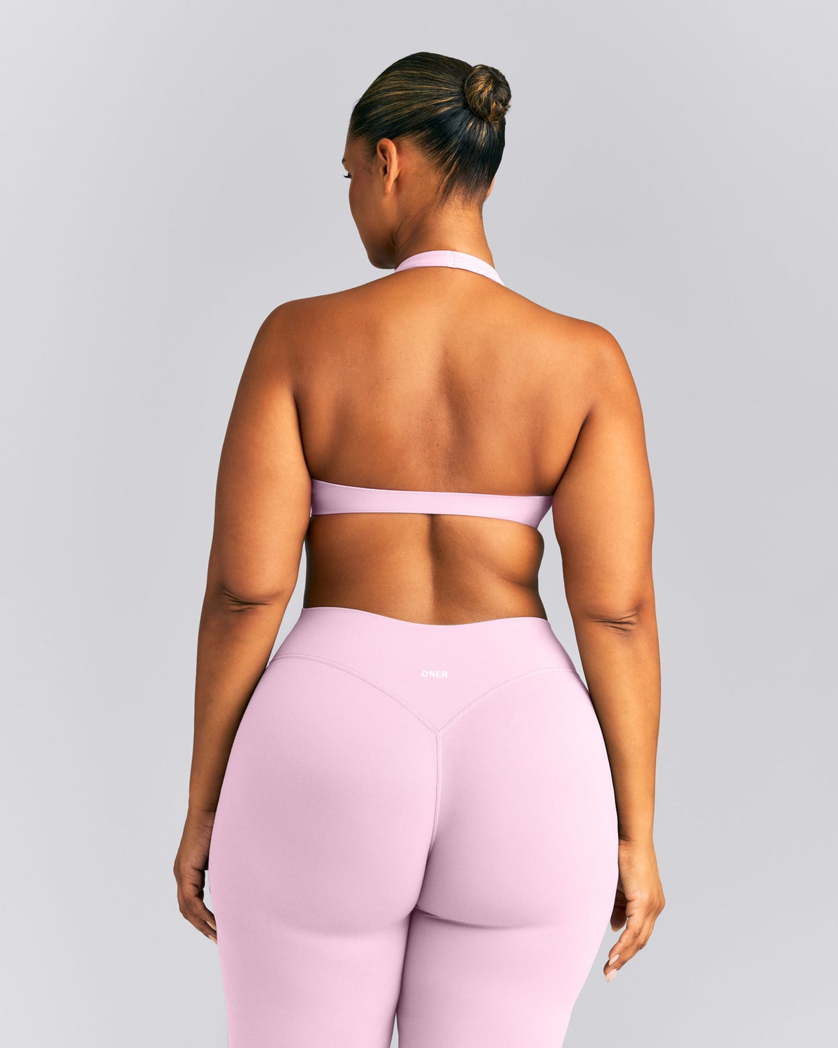 Oner Active SoftMotion™ Minimal Halter Neck Bralette | Chalk Pink
