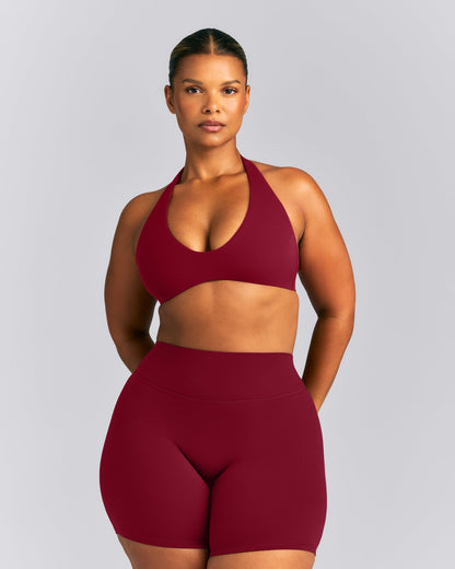 Oner Active SoftMotion™ Minimal Halter Neck Bralette | Ruby Red
