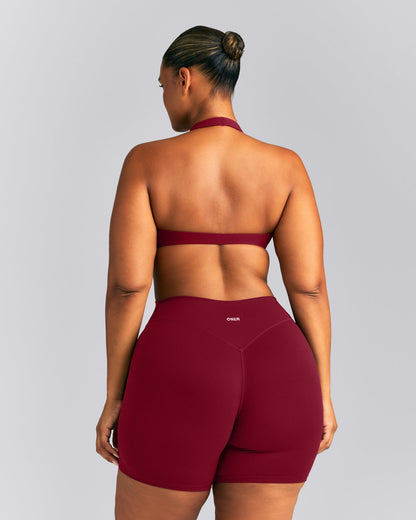 Oner Active SoftMotion™ Minimal Halter Neck Bralette | Ruby Red