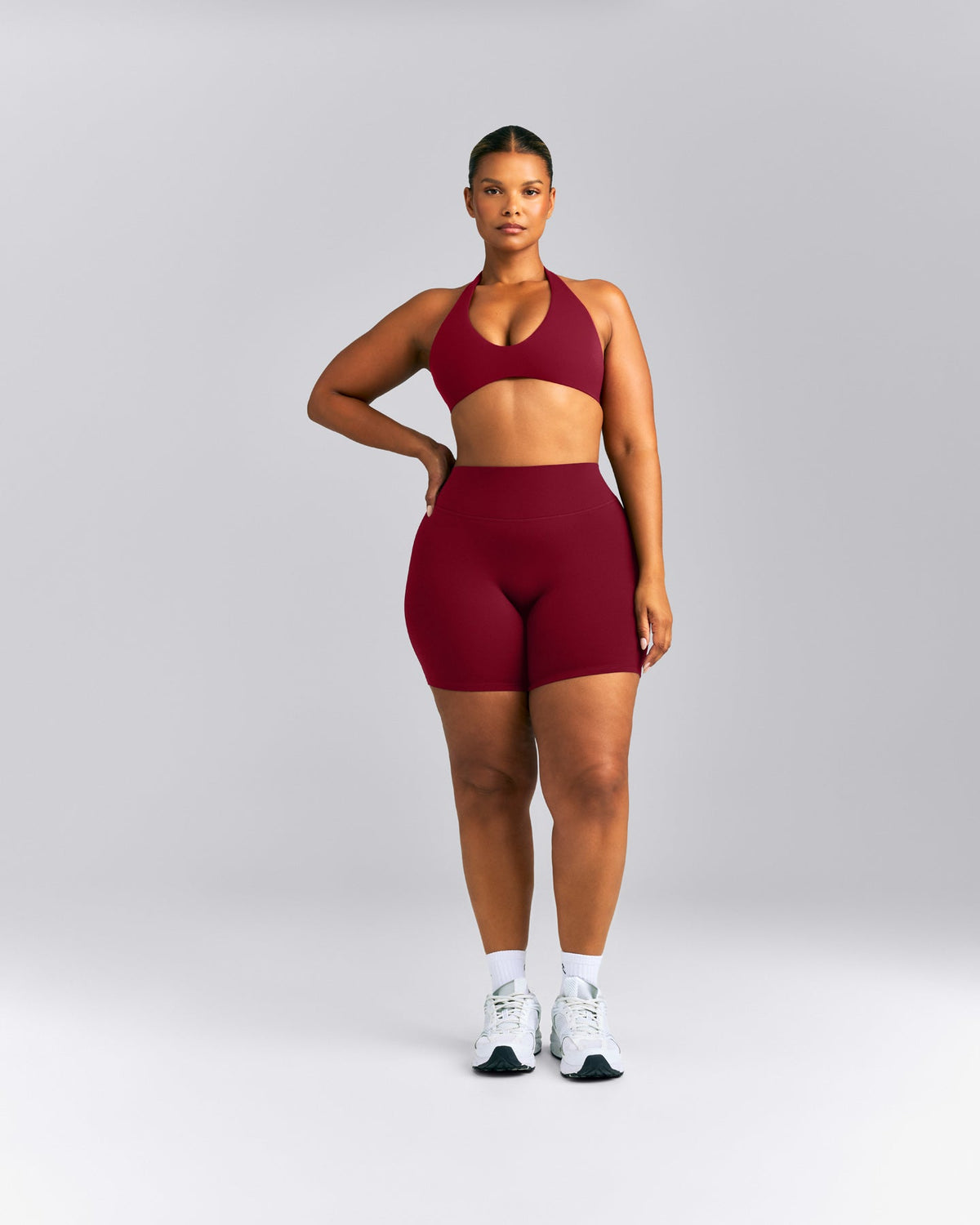 Oner Active SoftMotion™ Minimal Halter Neck Bralette | Ruby Red