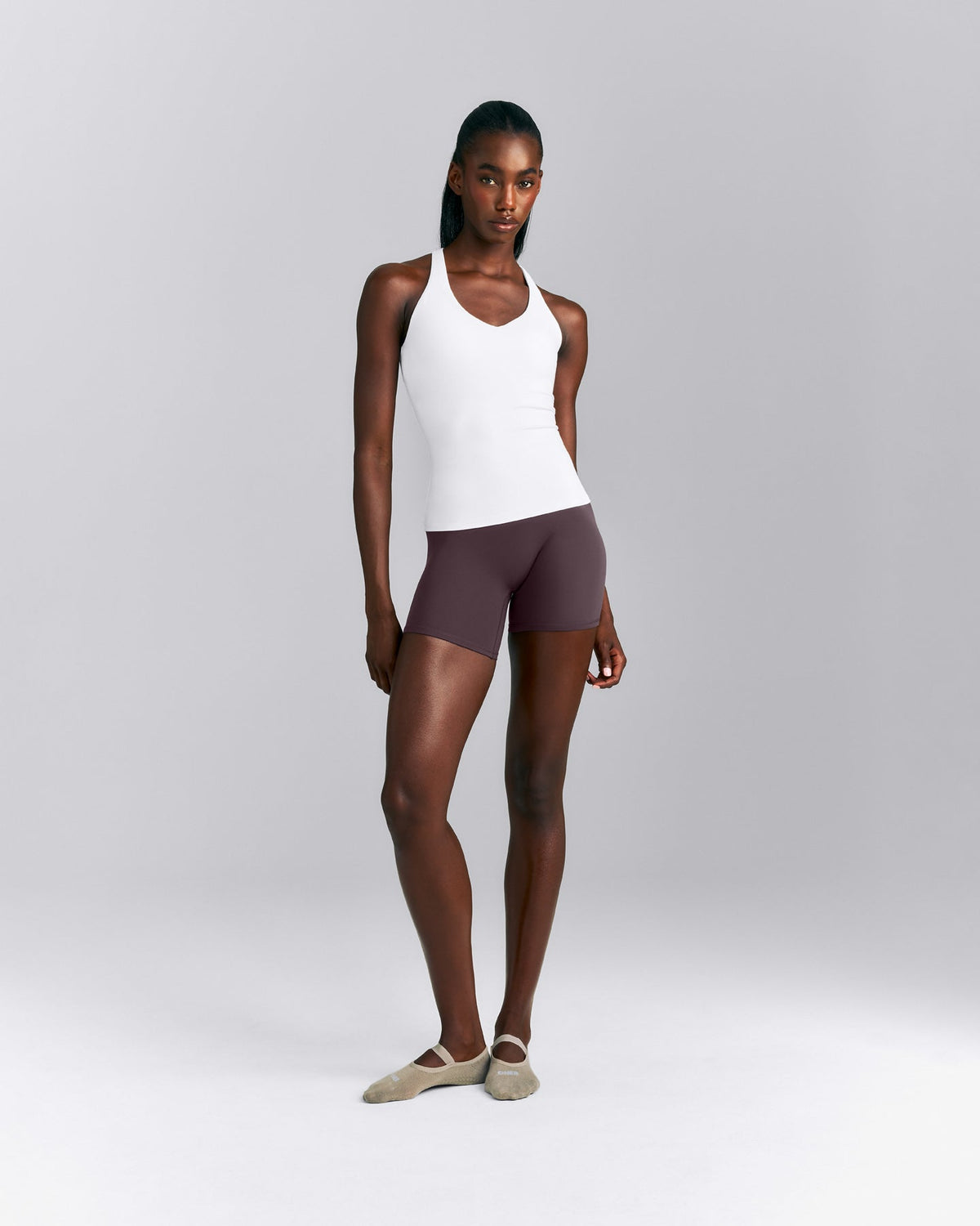 Oner Active SoftMotion™ Racer Back Tank Top with Built in Bra Shelf | White