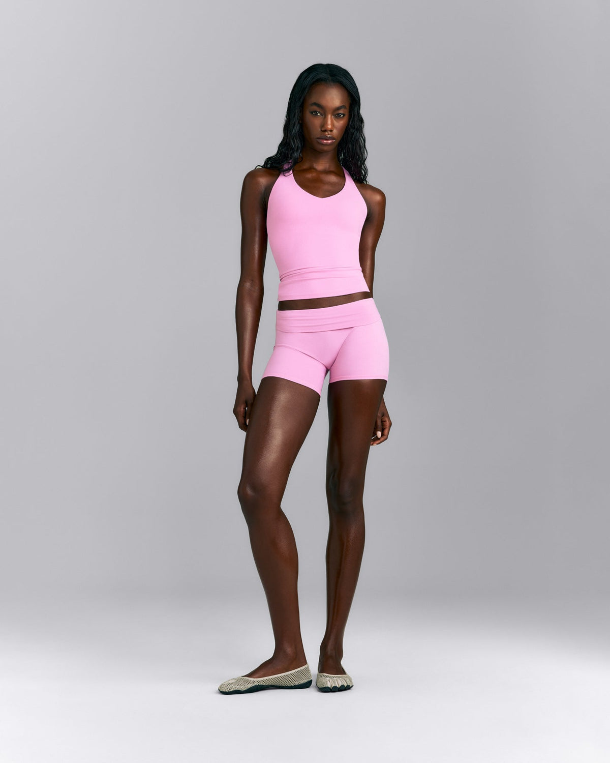 Oner Active SoftMotion™ Racer Back Tank Top with Built in Bra Shelf | Rose Pink