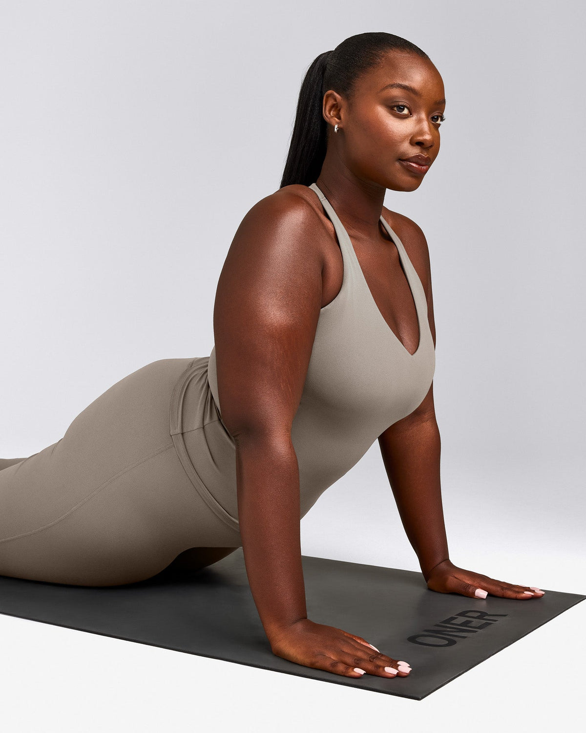 Oner Active SoftMotion™ Racer Back Tank Top with Built in Bra Shelf | Warm Sand