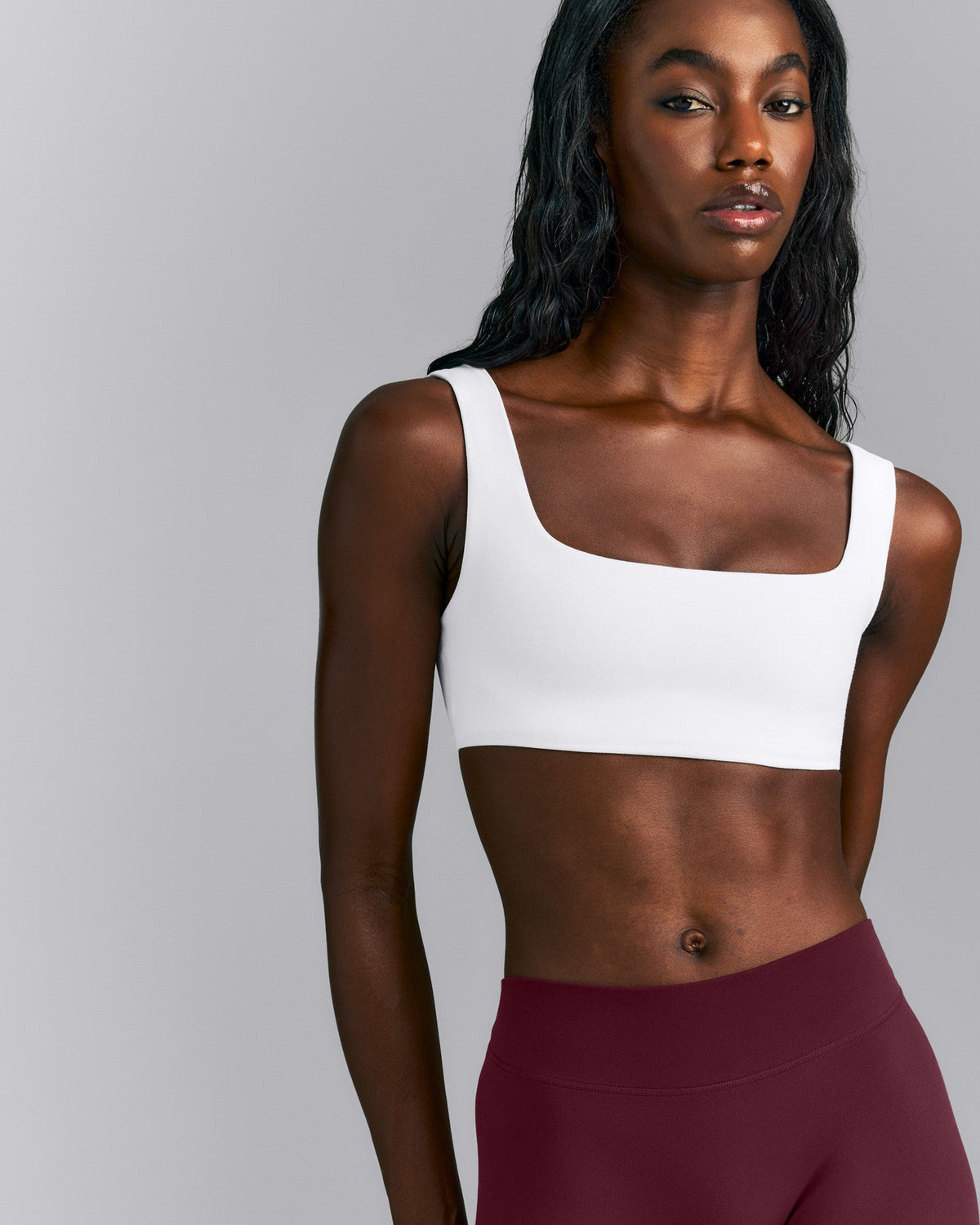 Oner Active SoftMotion™ Soft Square Neck Sports Bra | White