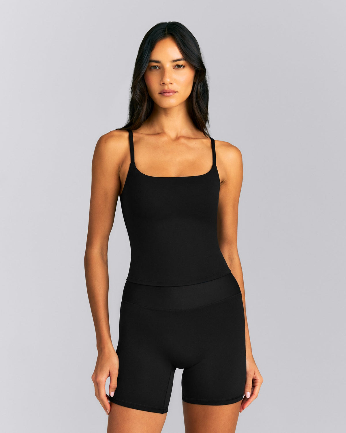 Oner Active SoftMotion™ Strappy Tank Top with Built in Bra Shelf | Black