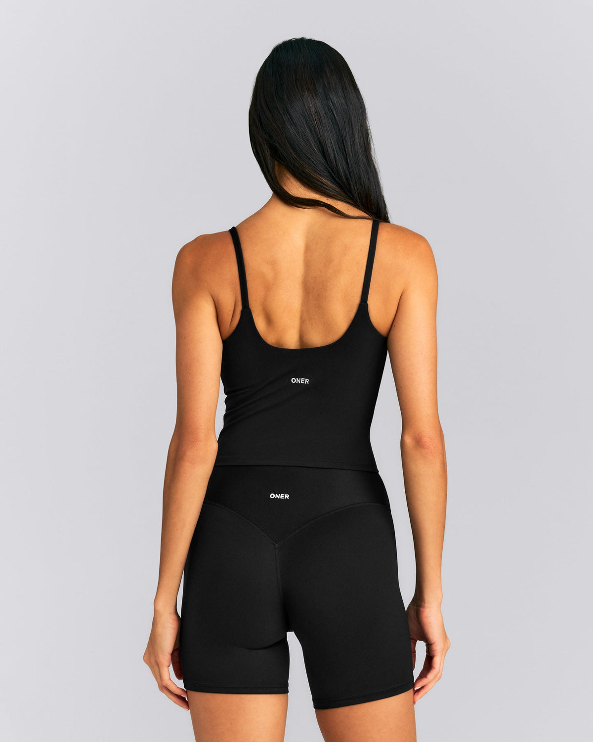 Oner Active SoftMotion™ Strappy Tank Top with Built in Bra Shelf | Black