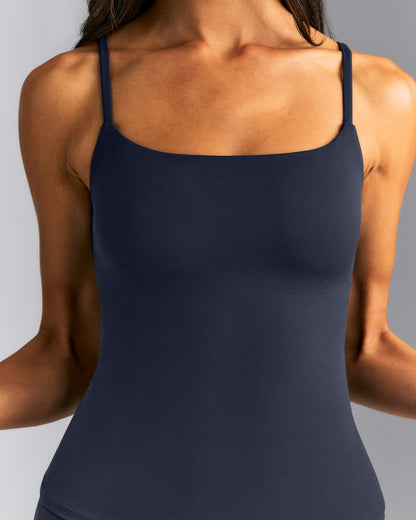 Oner Active SoftMotion™ Strappy Tank Top with Built in Bra Shelf | True Blue
