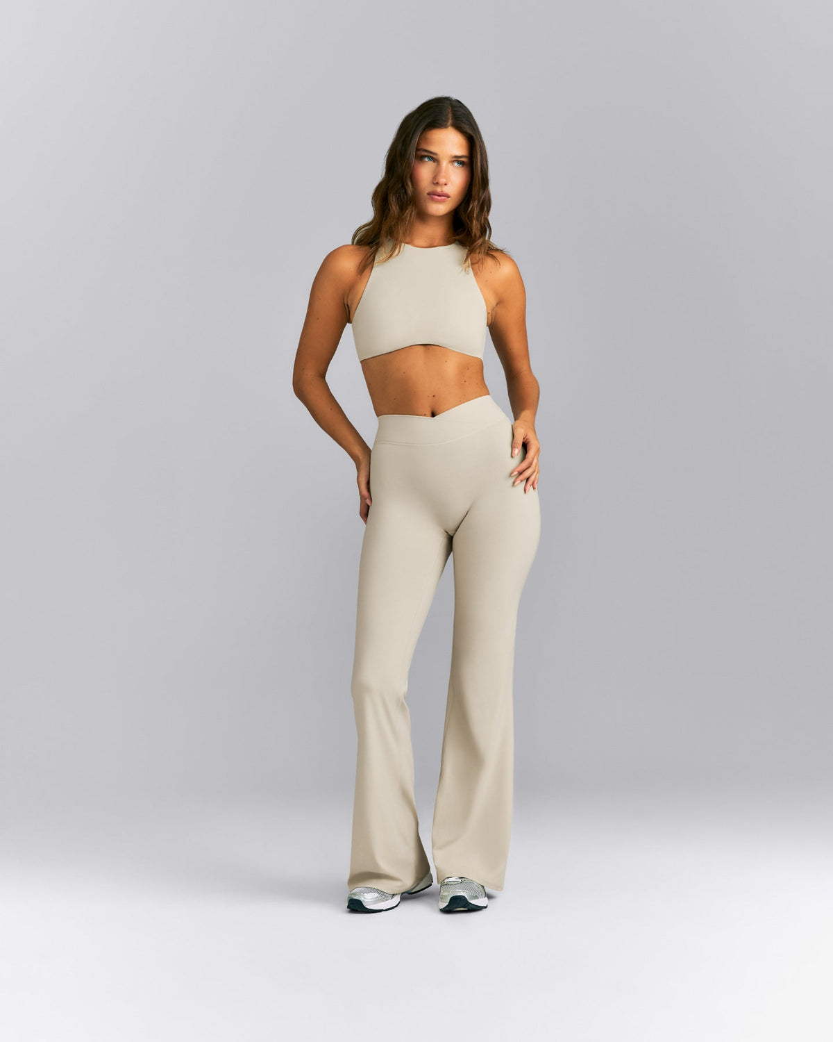 Oner Active SoftMotion™ Wrap Flared Pants | Oatmeal