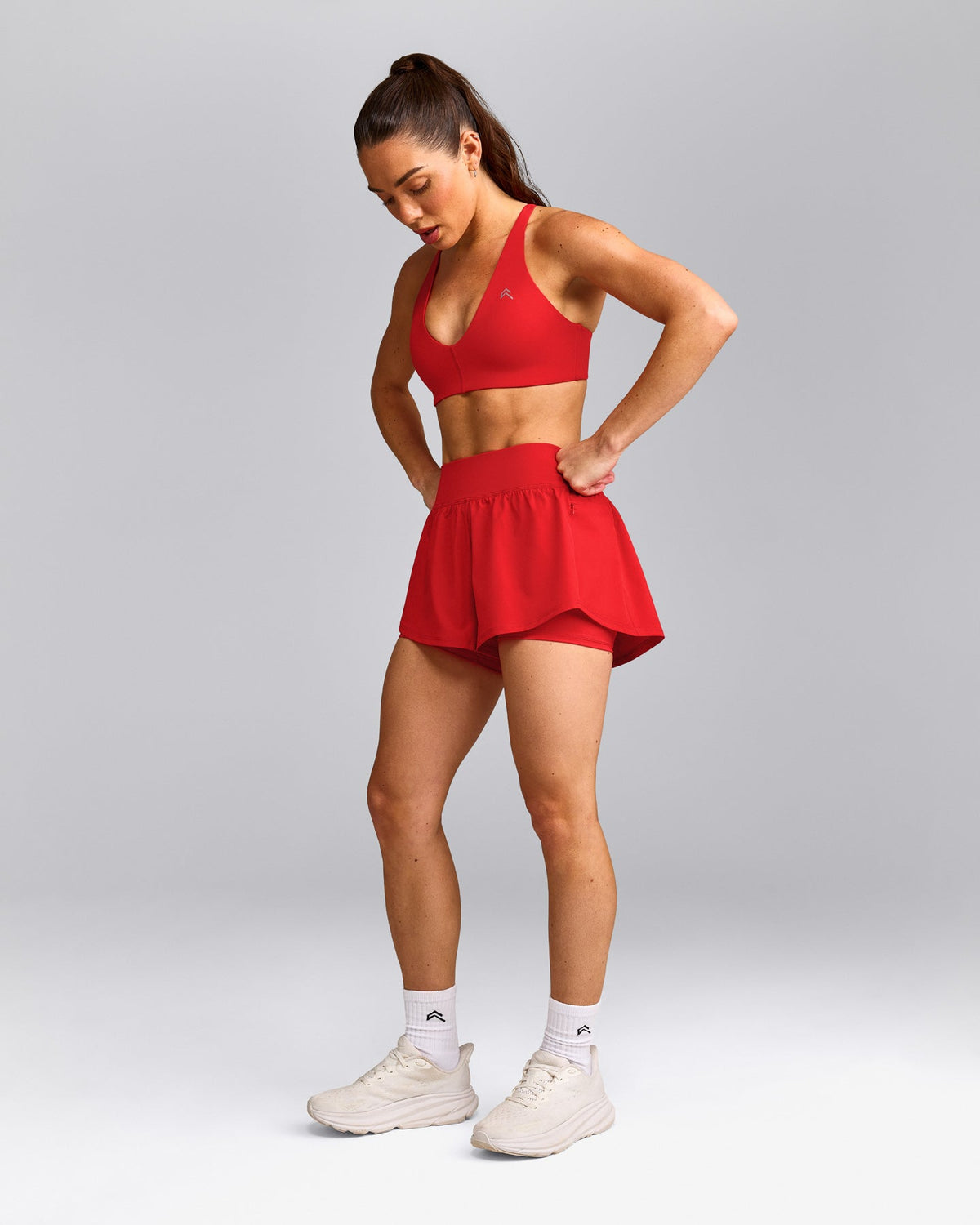 Oner Active UnifiedMove™ Double Layer Shorts 5" | Muscle Mommy Red