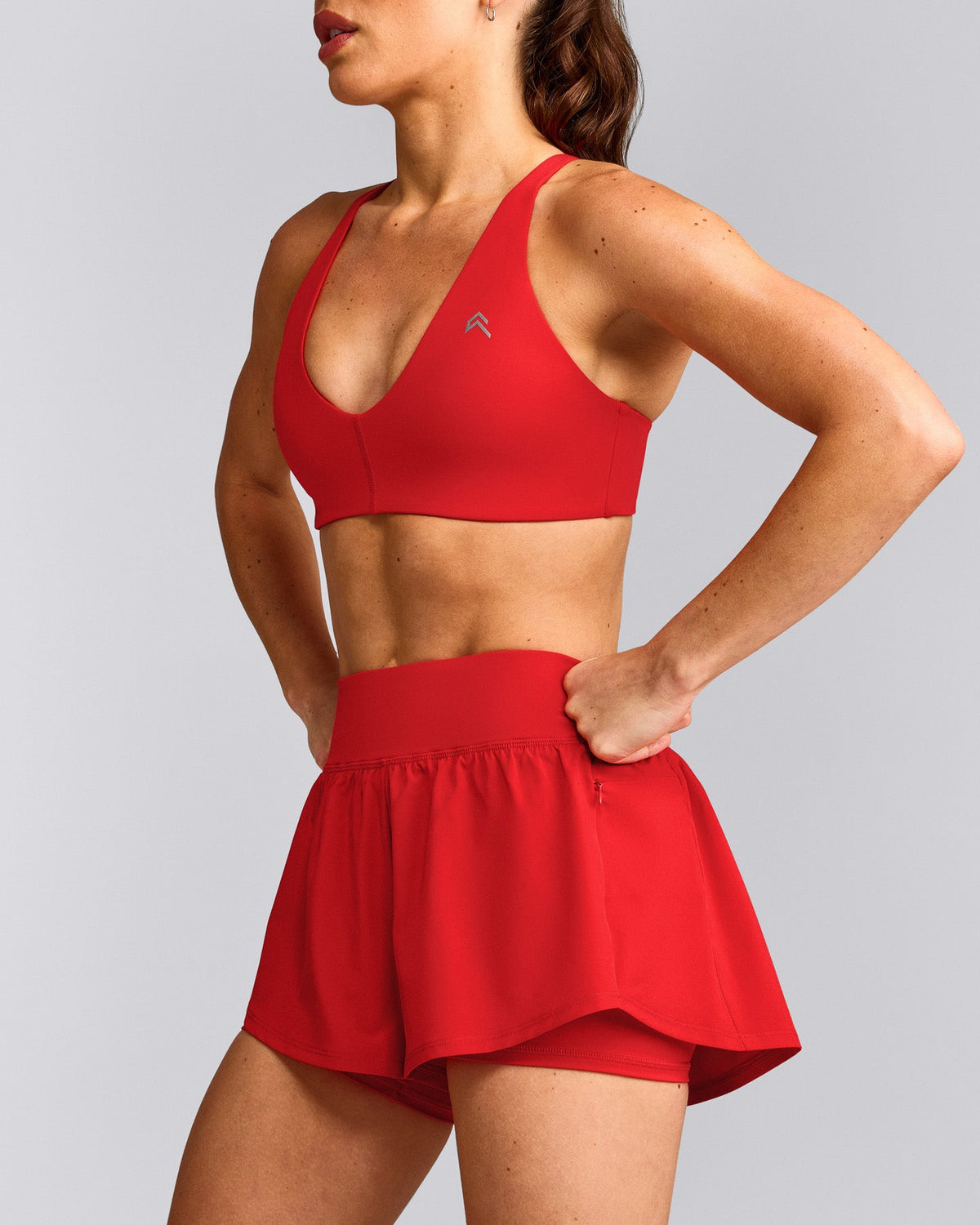 Oner Active UnifiedMove™ Double Layer Shorts 5" | Muscle Mommy Red