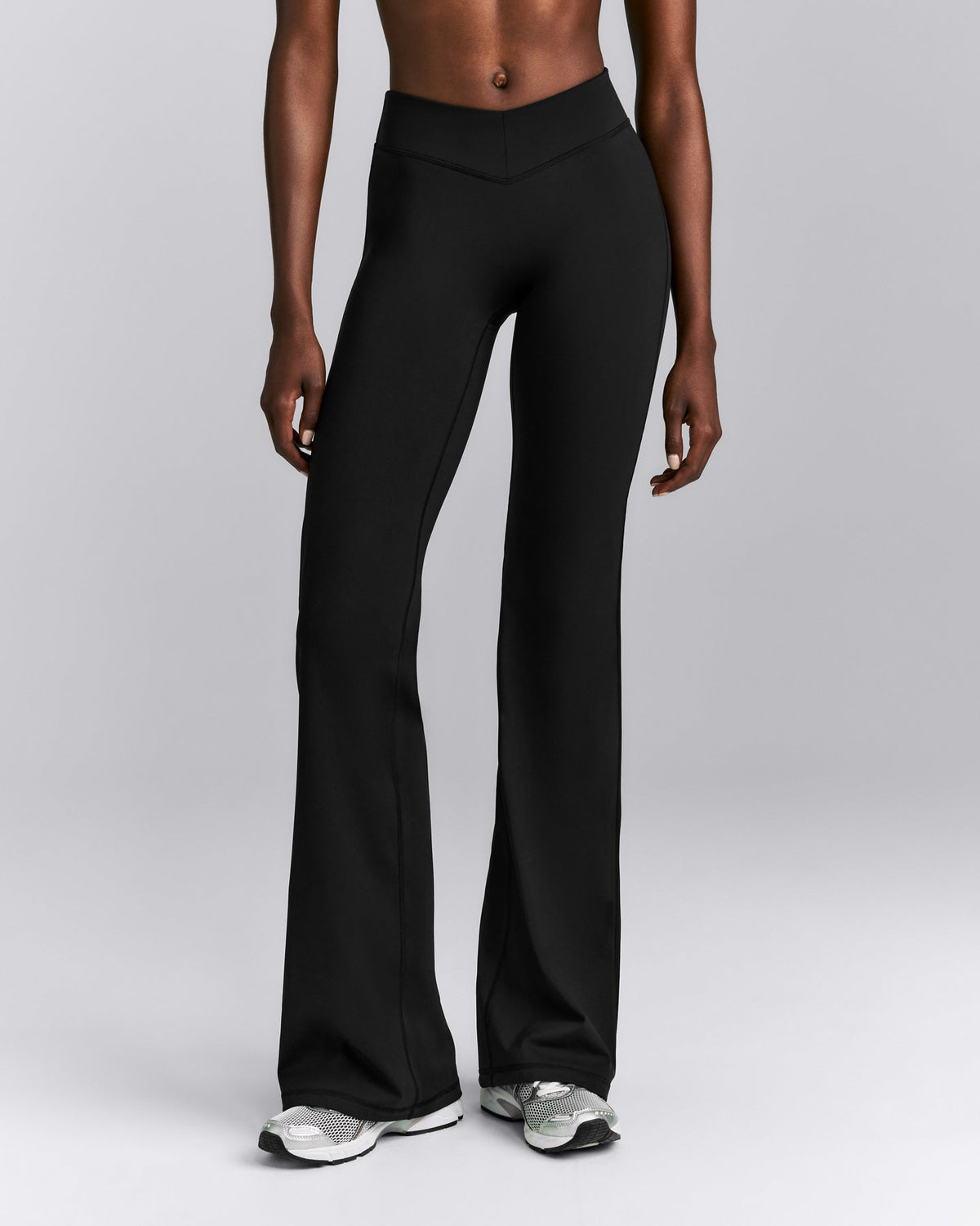 Oner Active UnifiedMove™ V Front Mid Rise Flared Pants | Black