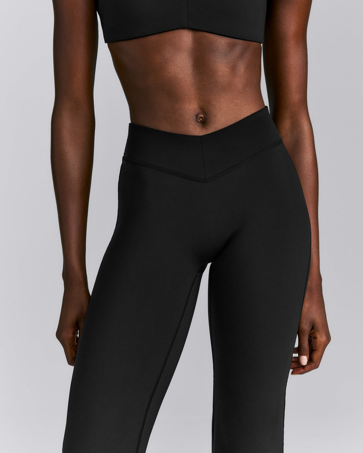 Oner Active UnifiedMove™ V Front Mid Rise Flared Pants | Black