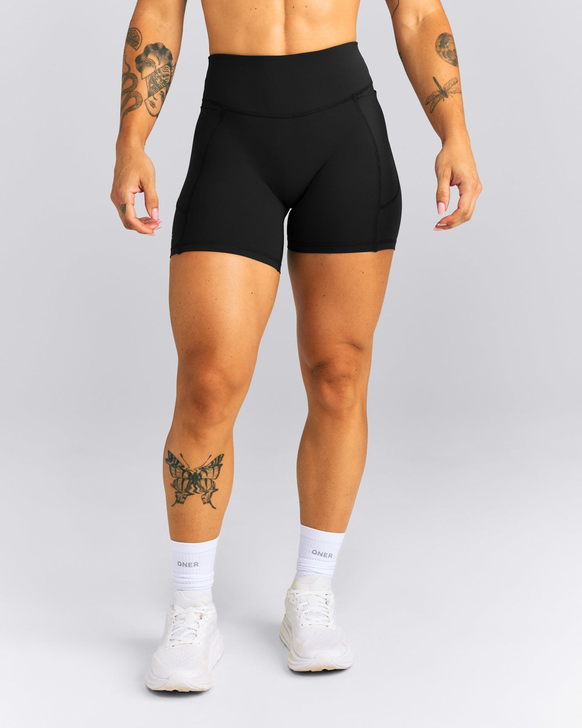 Oner Active UnifiedMove™ High Waisted Pocket Shorts with Bonding | Black