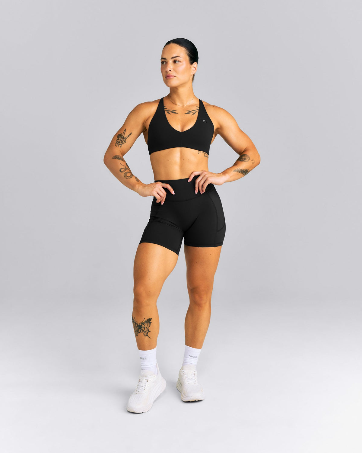 Oner Active UnifiedMove™ High Waisted Pocket Shorts with Bonding | Black