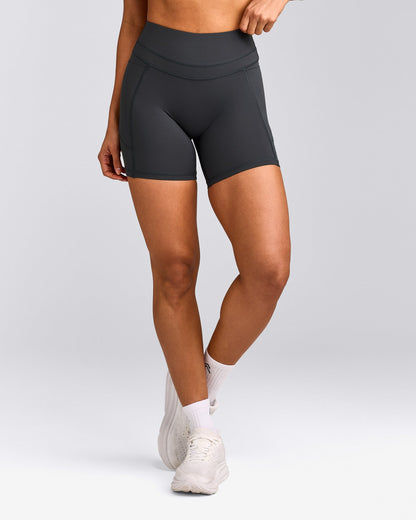 Oner Active UnifiedMove™ High Waisted Pocket Shorts 6" | Coal