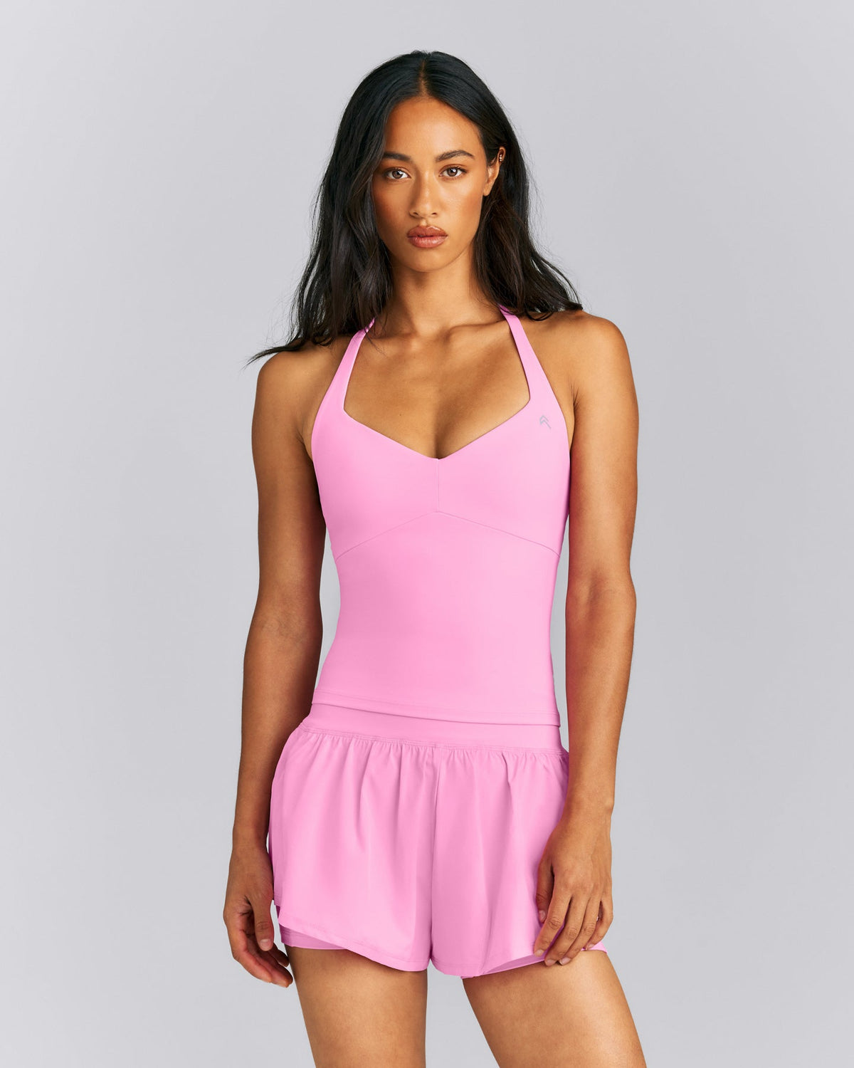 Oner Active UnifiedMove™ T Back Mid Tank with Built in Bra Shelf | Power Pink