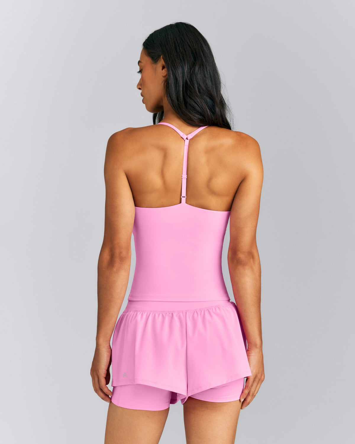Oner Active UnifiedMove™ T Back Mid Tank with Built in Bra Shelf | Power Pink