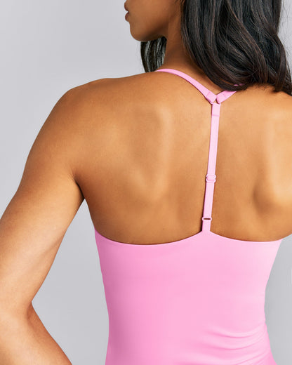 Oner Active UnifiedMove™ T Back Mid Tank with Built in Bra Shelf | Power Pink