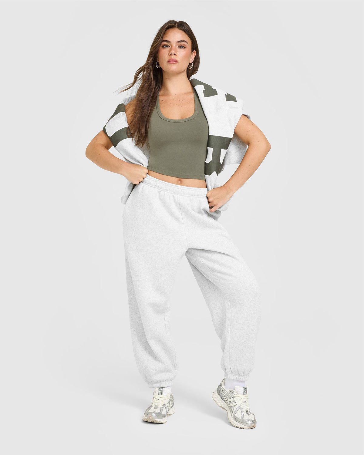 Oner Active Foundations Oversized Oner Sweatpants | Light Gray Marl