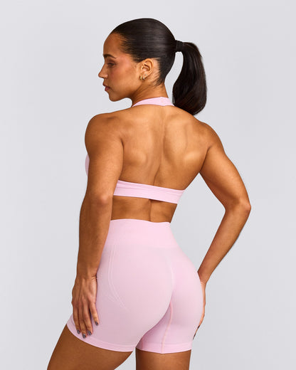 Oner Active EffortlessLift™ Seamless Halter Neck Sports Bra | Chalk Pink