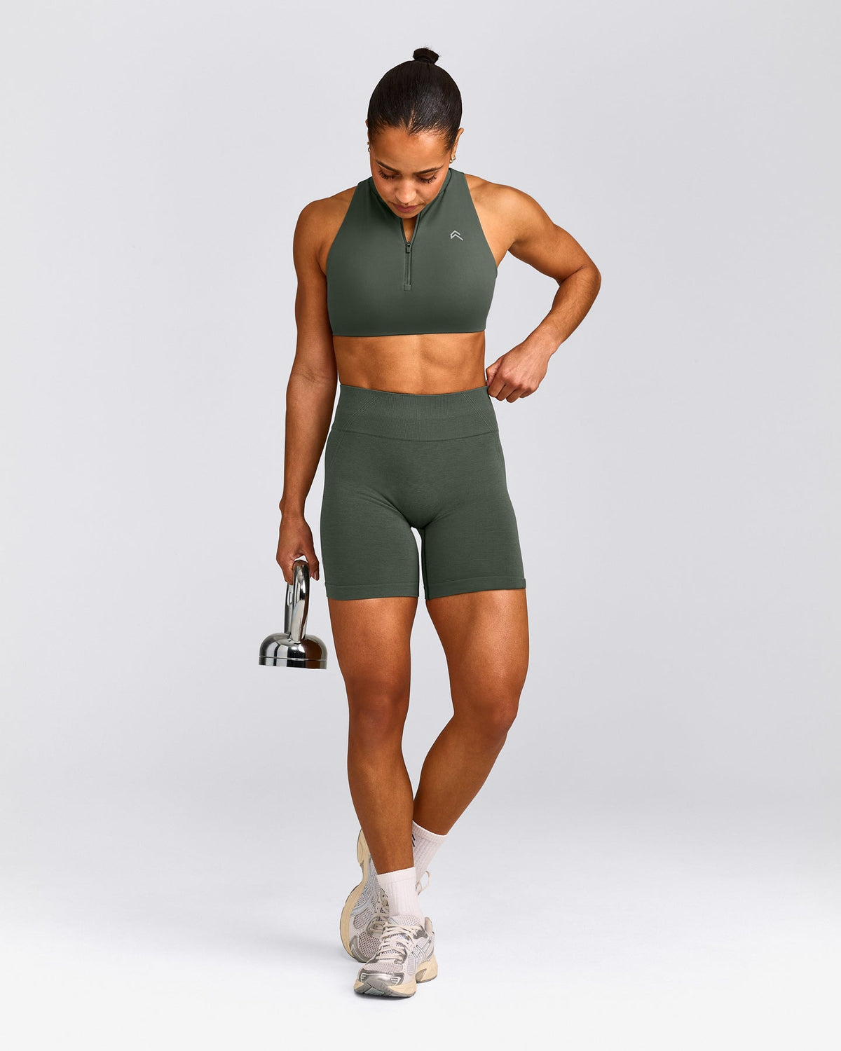 Oner Active EffortlessLift™ Seamless Mid Rise Shorts | Dark Khaki
