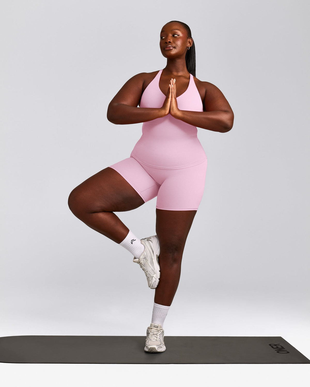 Oner Active SoftMotion™ Racer Back Tank Top with Built in Bra Shelf | Chalk Pink