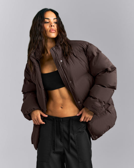 Oner Active Oversized Puffer Jacket | 70% Cocoa