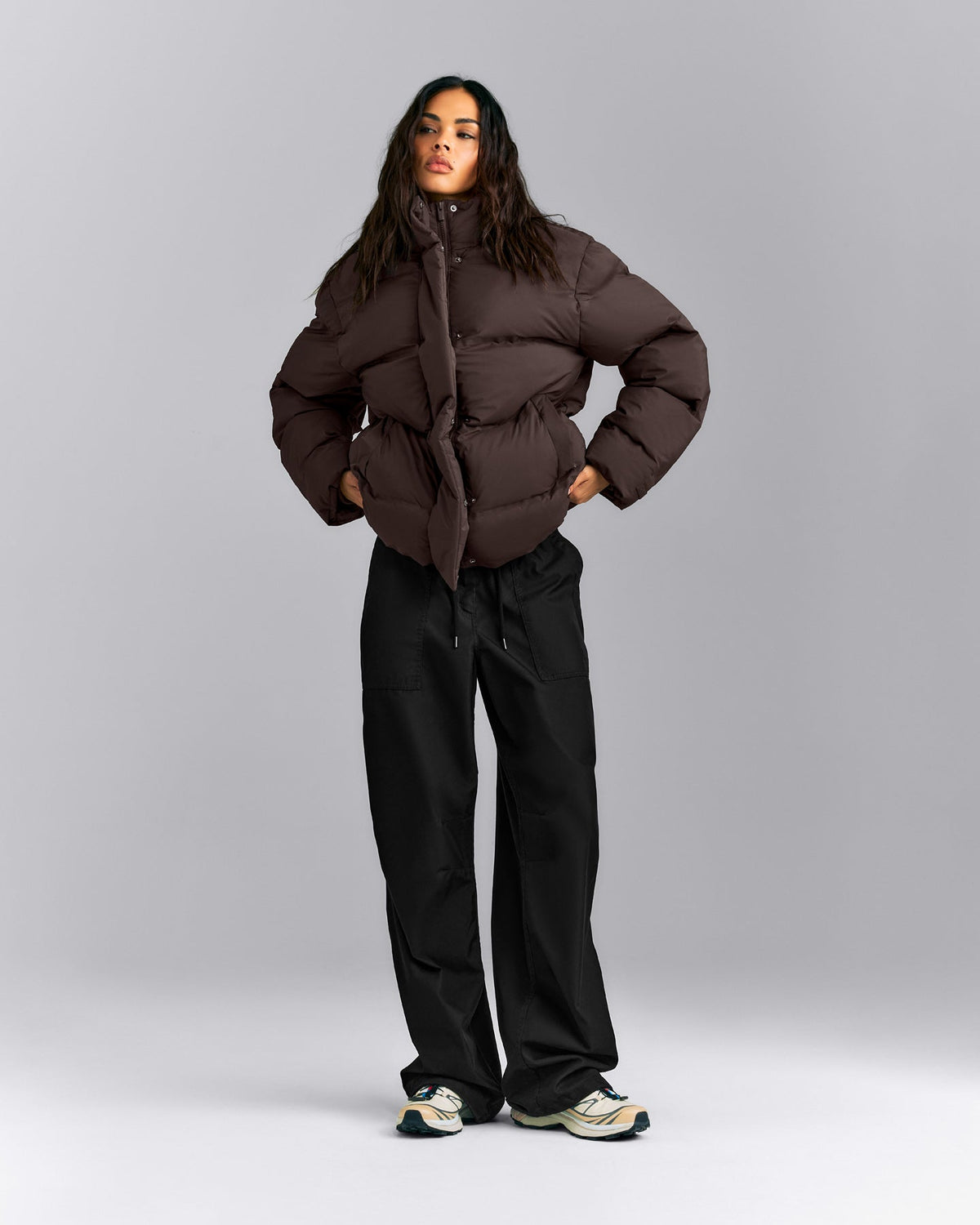 Oner Active Oversized Puffer Jacket | 70% Cocoa