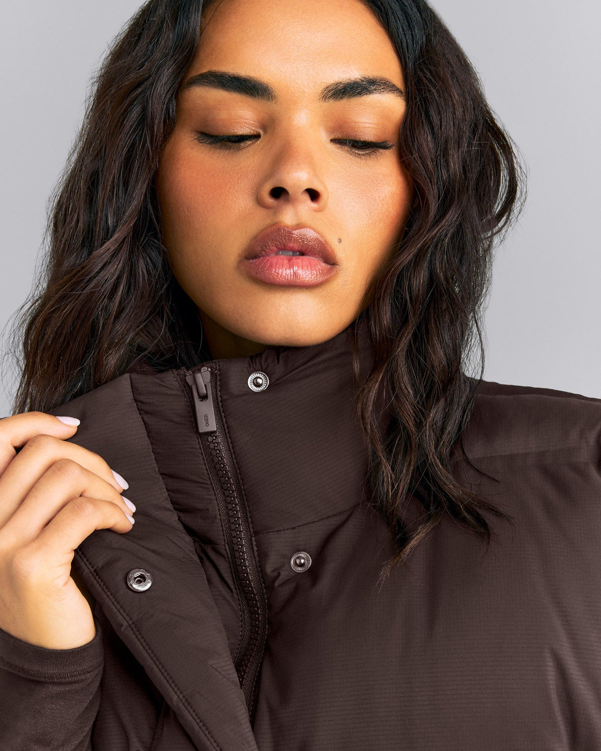 Oner Active Oversized Puffer Vest | 70% Cocoa