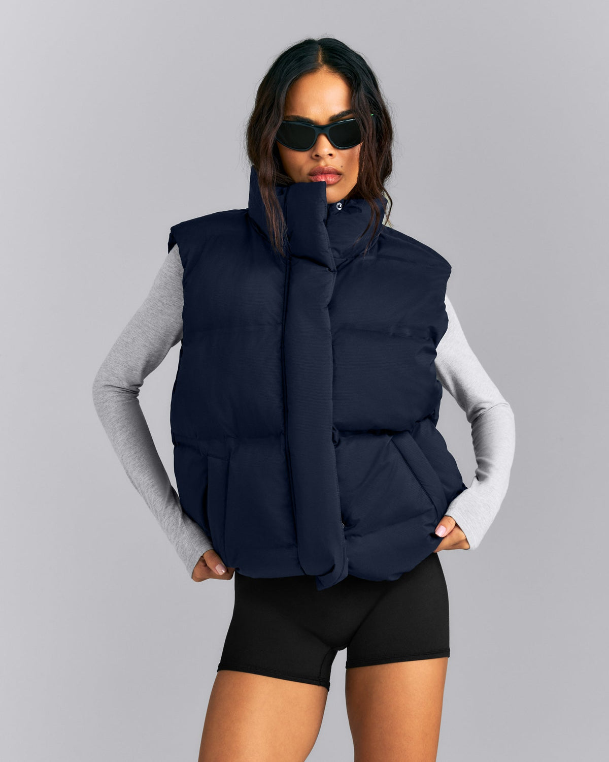Oner Active Oversized Puffer Vest | Deep Navy