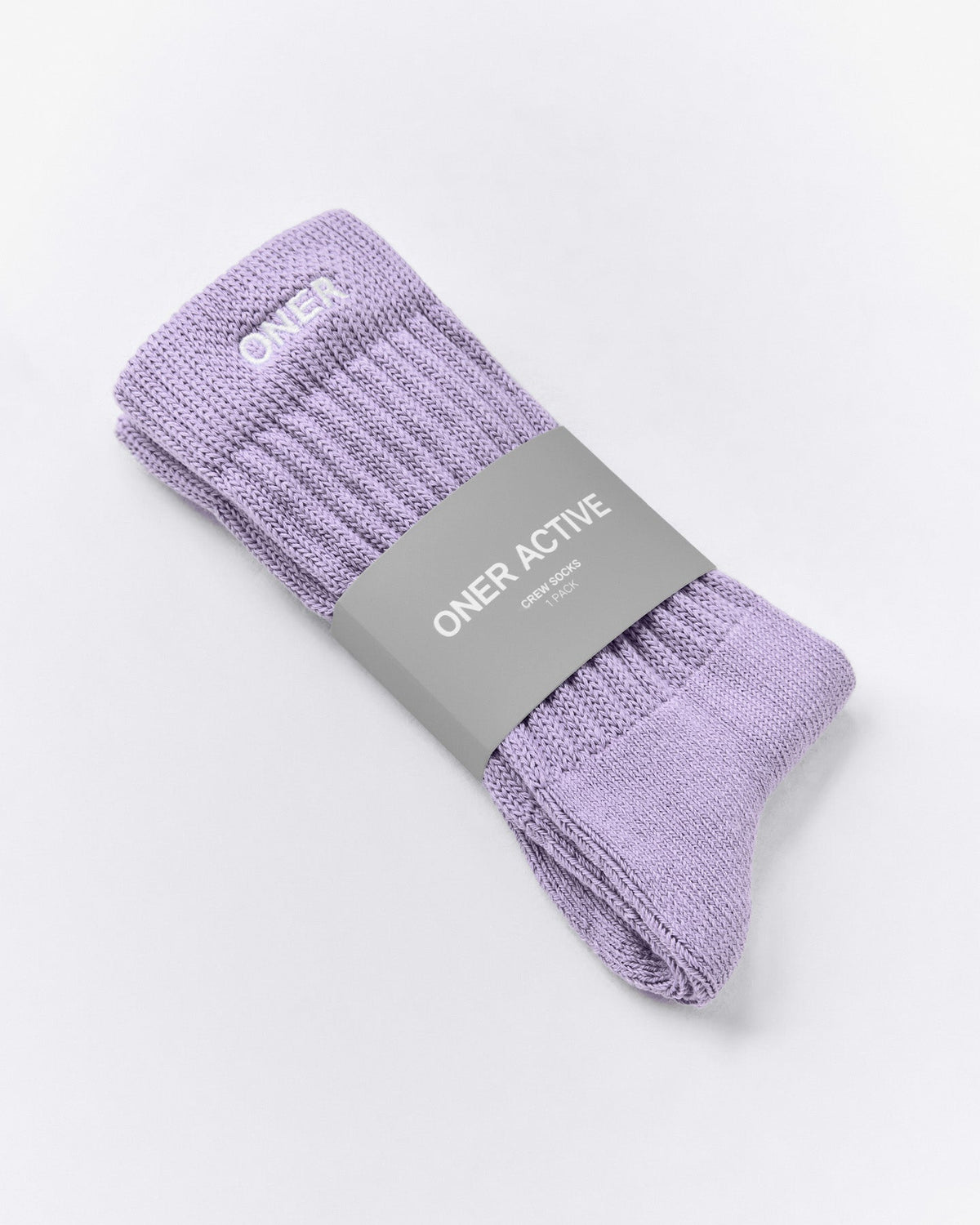 Oner Active Rib Long Crew Socks | Dark Lavender Marl