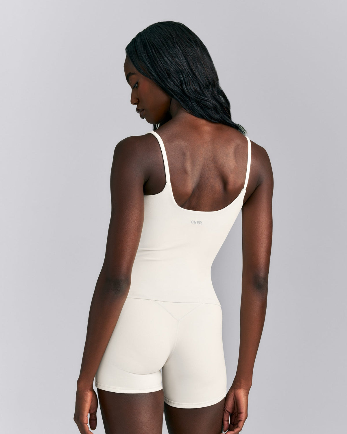 Oner Active SoftMotion™ Strappy Tank Top with Built in Bra Shelf | Marshmallow White