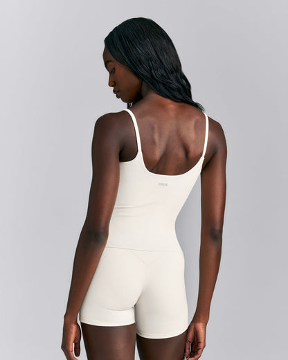 Oner Active SoftMotion™ Strappy Tank Top with Built in Bra Shelf | Marshmallow White