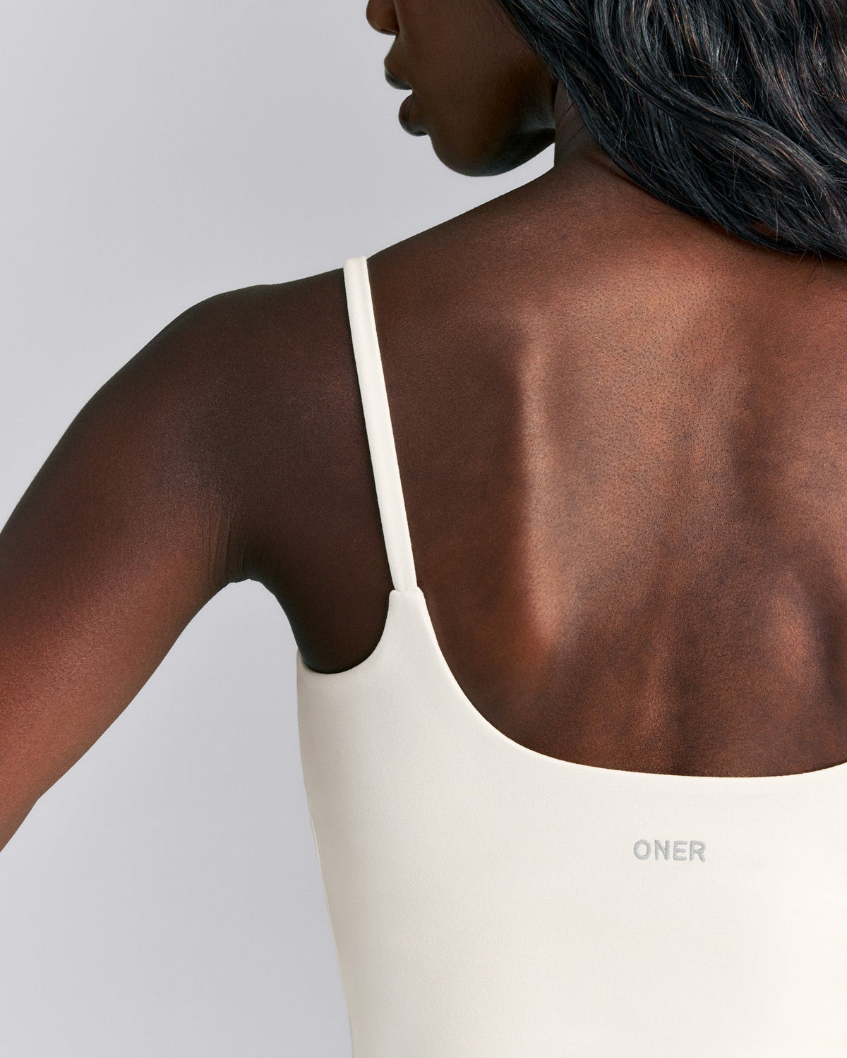 Oner Active SoftMotion™ Strappy Tank Top with Built in Bra Shelf | Marshmallow White