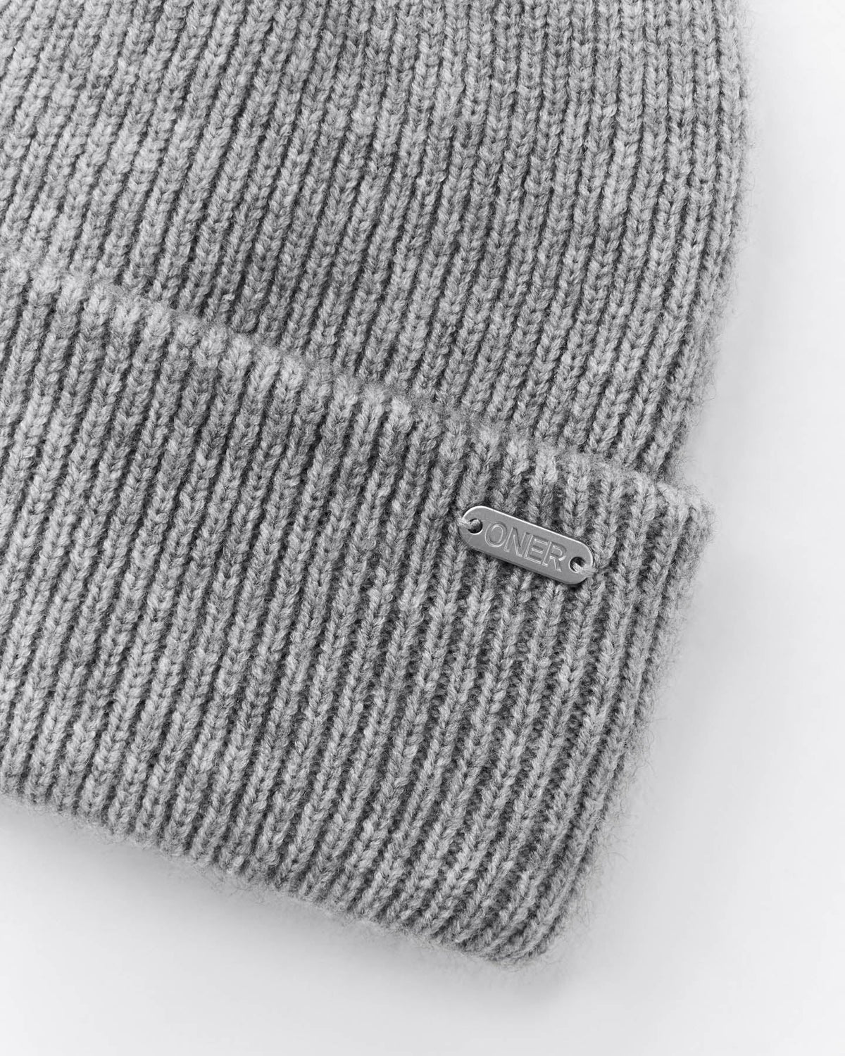Oner Active Wool Rib Knit Beanie | Gray Marl