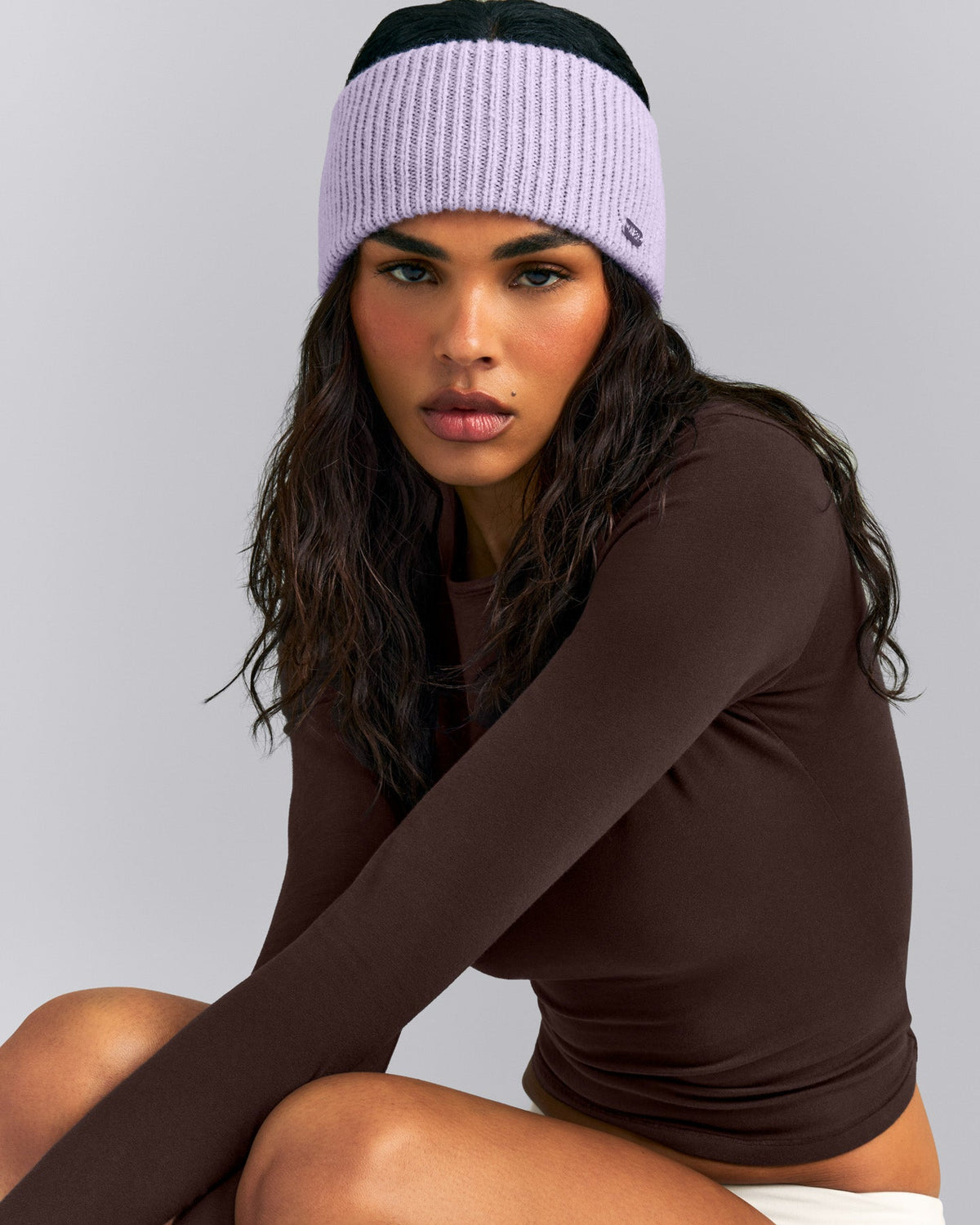 Oner Active Wool Rib Knit Headband | Lavender Purple