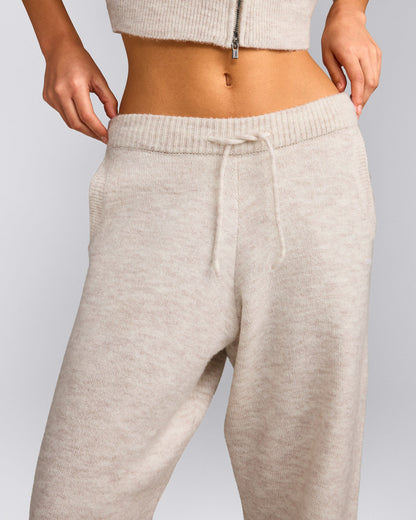 Oner Active Oversized Knit Straight Leg Pants | Oat Marl