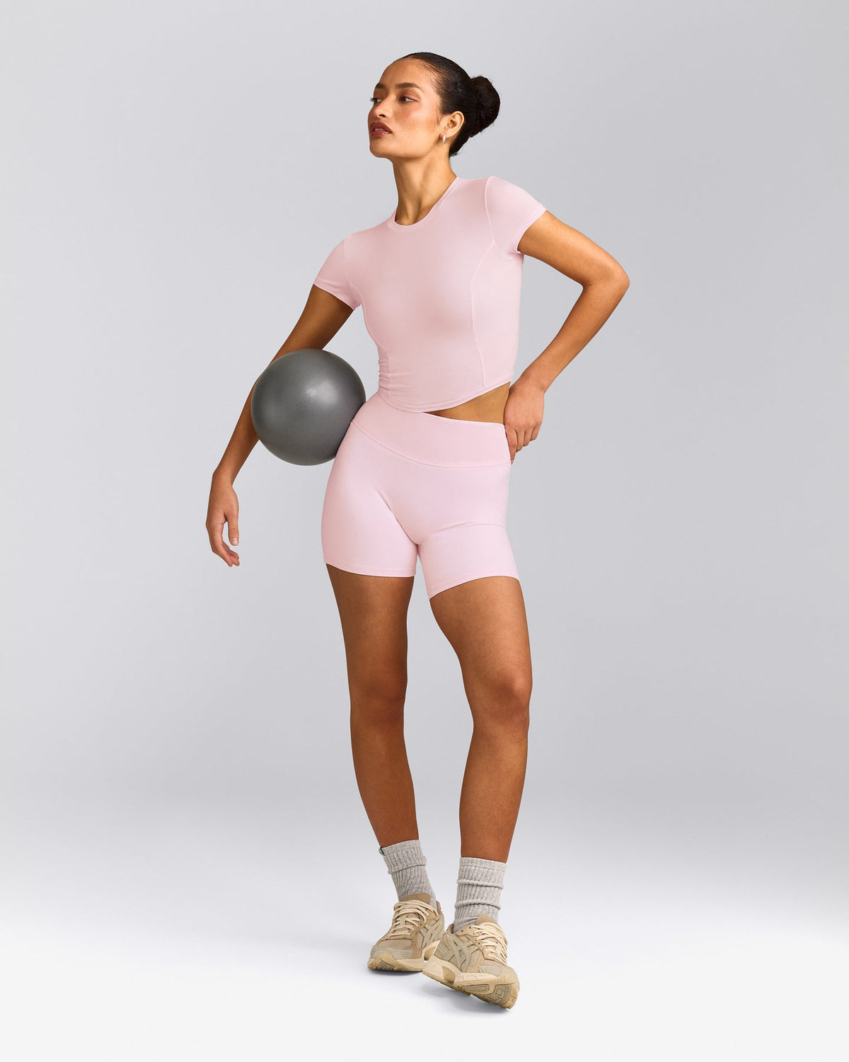 Oner Active Mellow™ Motion Crew Neck Mid Top | Soft Girl Pink