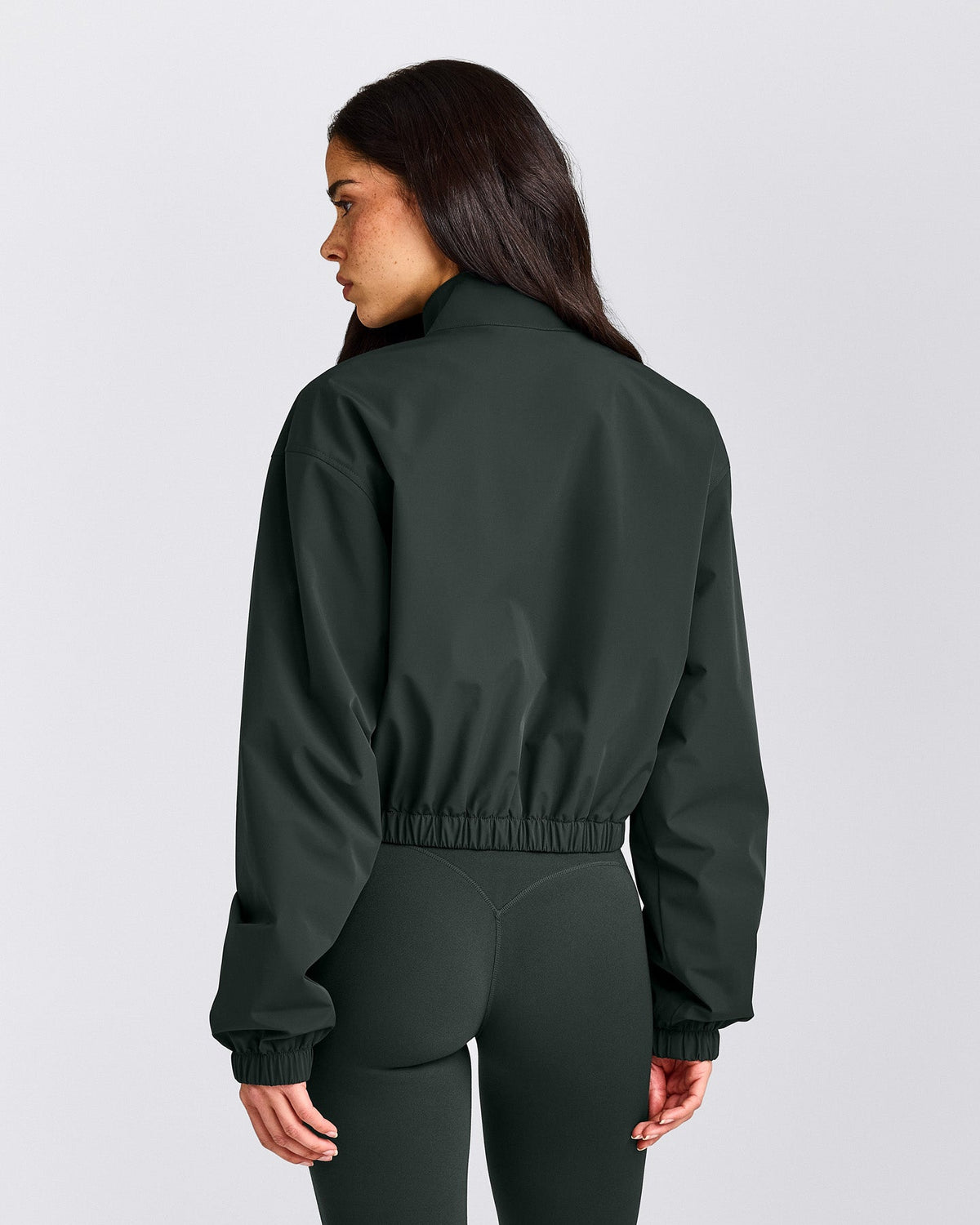 Oner Active Cropped Bomber Jacket | Emerald Noir