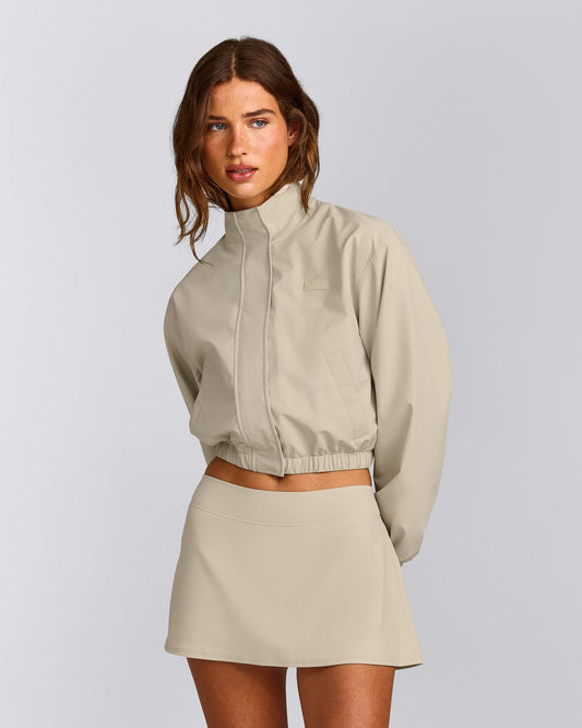 Oner Active Cropped Bomber Jacket | Oatmeal