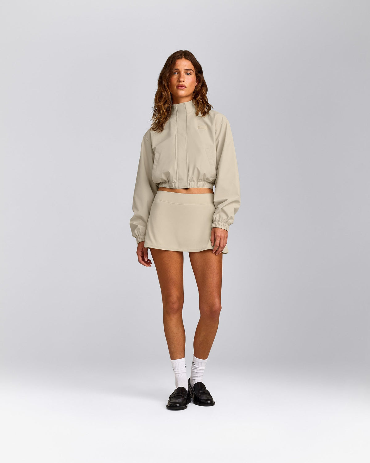 Oner Active Cropped Bomber Jacket | Oatmeal